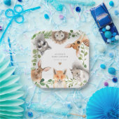 Waldtiere Baby Shower Papierplatten Pappteller (Party)
