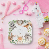Waldtiere Baby Shower Papierplatten Pappteller (Party)