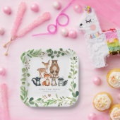 Waldtiere Baby Shower Papierplatten Pappteller (Party)