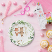 Waldtiere Baby Shower Papierplatten Pappteller (Party)