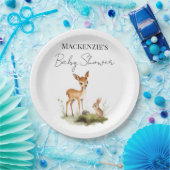 Waldtiere Baby Shower Pappteller (Party)