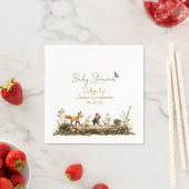 Waldtiere Baby Shower Serviette (Beispiel)