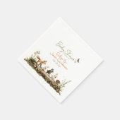 Waldtiere Baby Shower Serviette (Ecke)