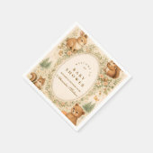 Waldtiere Baby Shower Serviette (Ecke)