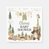 Waldtiere Baby Shower Servietten (Vorderseite)