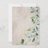 Waldtiere Baby Tiere Grüne Pinienbäume Dankeskarte (Rückseite)