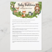 Waldtiere Baby Traditionen auf der ganzen Welt (Rückseite)