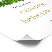 Waldtiere Babydusche Begrüßungszeichen Fotodruck (Ecke)