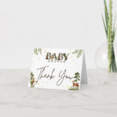 Waldtiere Babydusche Dankeskarte (Vorderseite)