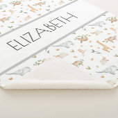 Waldtiere Babynamensdecke personalisiert Sherpadecke (3/4)