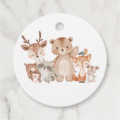 Waldtiere-Babyparty-Geschenkanhänger Geschenkanhänger (Rückseite)
