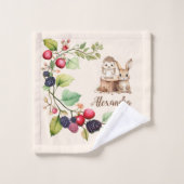 Waldtiere Badhandtuch Set (Waschlappen)