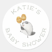 Waldtiere Band Parade Niedliche Babydusche Runder Aufkleber (Vorderseite)