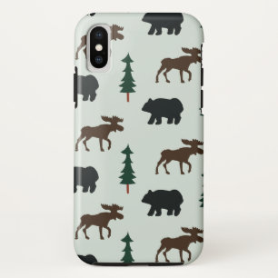 Waldtiere Bär Elch Rustikale Handyhülle Case-Mate iPhone Hülle