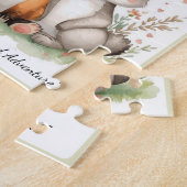 Waldtiere Bär Fuchs Hase Florales Herz Puzzle (Seite)