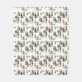 Waldtiere Bären und Maus Fleecedecke (Vorderseite)