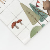 Waldtiere Bären und Maus Fleecedecke (Ecke)