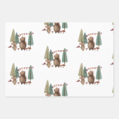 Waldtiere Bären und Maus Geschenkpapier Set (Vorderseite)