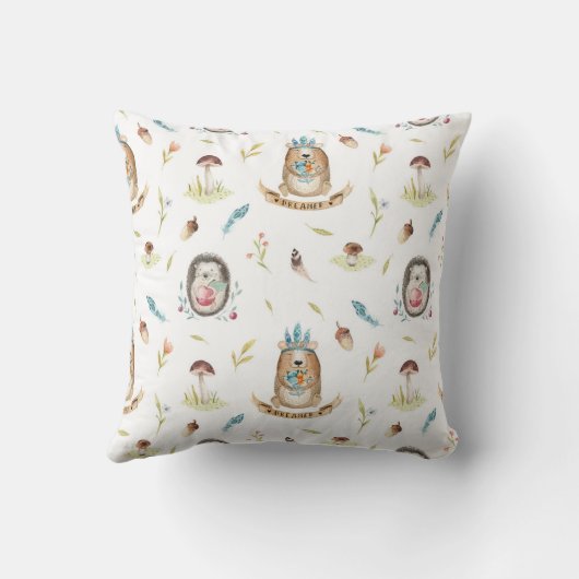 Waldtiere Bärendekor Kissen (Rückseite)