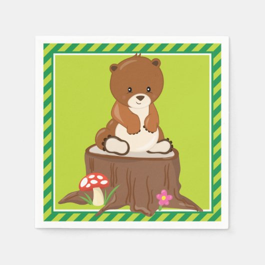 Waldtiere | Bärenkuppe Serviette (Vorderseite)