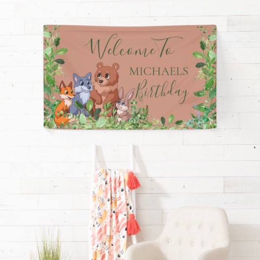 Waldtiere begrüßen Backbanner Banner (Insitu)