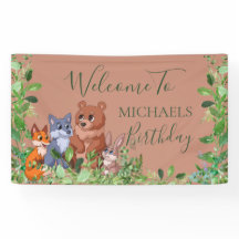 Waldtiere begrüßen Backbanner