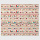 Waldtiere: Beige Hintergrund Geschenkpapier (Flach)