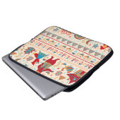 Waldtiere: Beige Hintergrund Laptopschutzhülle (Vorne Knopf)