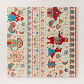 Waldtiere: Beige Hintergrund Puzzle (Horizontal)