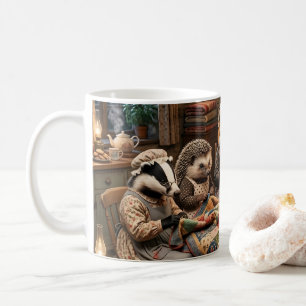 Waldtiere beim Quilten Kaffeetasse