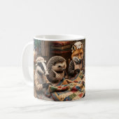 Waldtiere beim Quilten Kaffeetasse (Vorderseite Links)