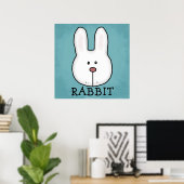 Waldtiere - beste Waldfreunde - RABBIT Poster (Heimbüro)