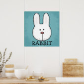 Waldtiere - beste Waldfreunde - RABBIT Poster (Küche)