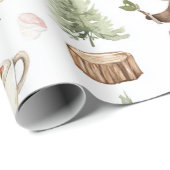 Waldtiere Birthday Forest Party Geschenkpapier (Rolleneckpunkt)