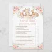 Waldtiere blasen durch oder unter Spiel Einladung (Vorderseite)