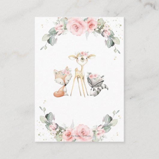 Waldtiere Blumengarten Bücher für Baby Begleitkarte (Rückseite)