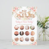 Waldtiere Blush Floral Baby oder Bierbauch (Stehend Vorderseite)