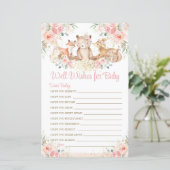 Waldtiere Blush Floral Wishings for Baby Game (Stehend Vorderseite)