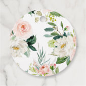 Waldtiere & Blush Pink Blume Kinderdusche Geschenkanhänger (Rückseite)