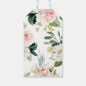 Waldtiere & Blush Pink Blume Kinderdusche Geschenkanhänger (Rückseite)