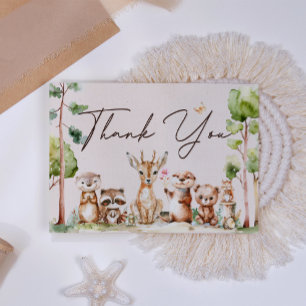 Waldtiere Boho Baby Shower Dankeskarten Dankeskarte