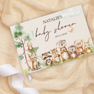 Waldtiere Boho Baby Shower Gästebuch