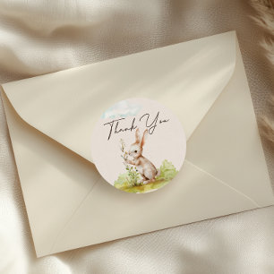 Waldtiere Boho Baby Shower Runder Aufkleber