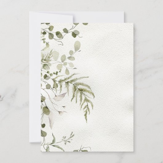 Waldtiere Boho Babydusche Einladung (Rückseite)