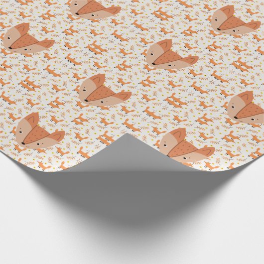 Waldtiere Boho Design Fox Geschenkpapier (Ecke)