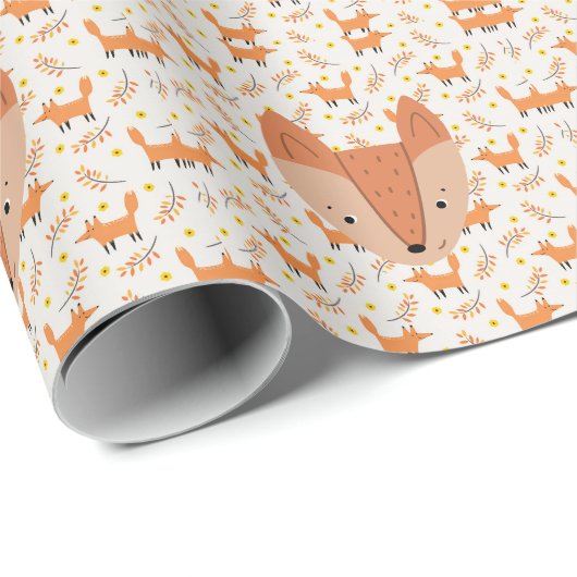 Waldtiere Boho Design Fox Geschenkpapier (Rolleneckpunkt)