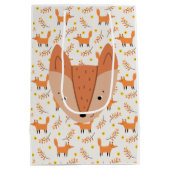 Waldtiere Boho Design Fox Mittlere Geschenktüte (Rückseite)