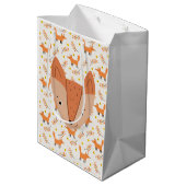 Waldtiere Boho Design Fox Mittlere Geschenktüte (Rückseite Schrägansicht)