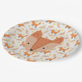 Waldtiere Boho Design Fox Pappteller (Schrägansicht)