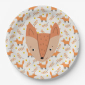 Waldtiere Boho Design Fox Pappteller (Vorderseite)
